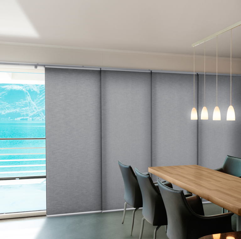 Grey Color Panel Blinds