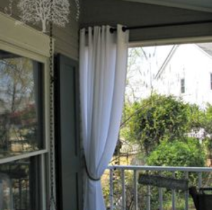 White color Balcony Curtains
