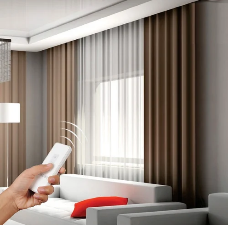 Motorized Curtains controlled by remote